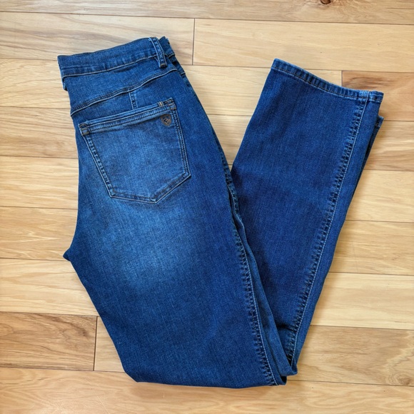 Kuhl Kontour Flex Jeans Womens Sz 6 Reg Mid Rise Straight Leg Hiking Denim - Picture 1 of 11